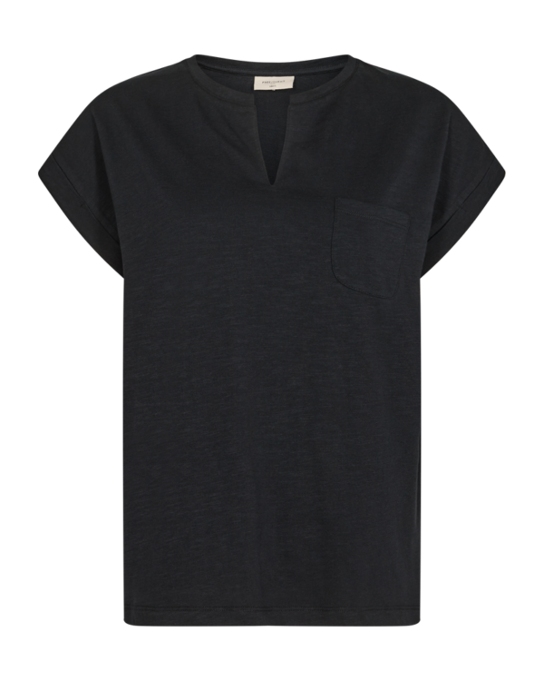 T-shirt Viva med ficka Black