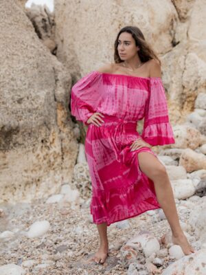 Lorena Skirt Tie Dye Fuchia