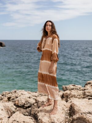 Inka Dress Tie Dye Rust Layers