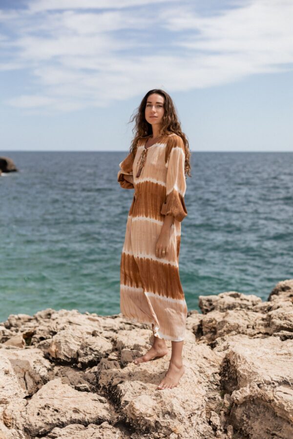 Inka Dress Tie Dye Rust Layers