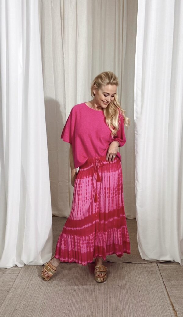 Lorena Skirt Tie Dye Fuchia - Image 4