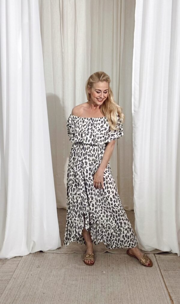 Bamboo Dress Leopard Cream - Image 4