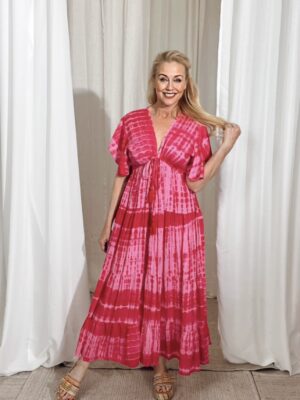 Baobao Dress Tie Dye Fuchia