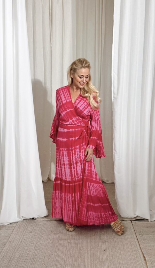 Maxi Dress Tie Dye Fuchia - Image 8