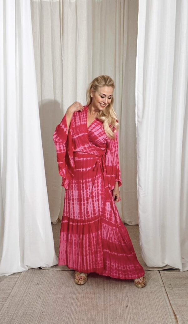 Maxi Dress Tie Dye Fuchia - Image 6