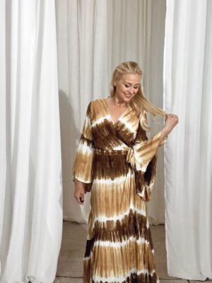 Maxi Dress Tie Dye Rust Layer