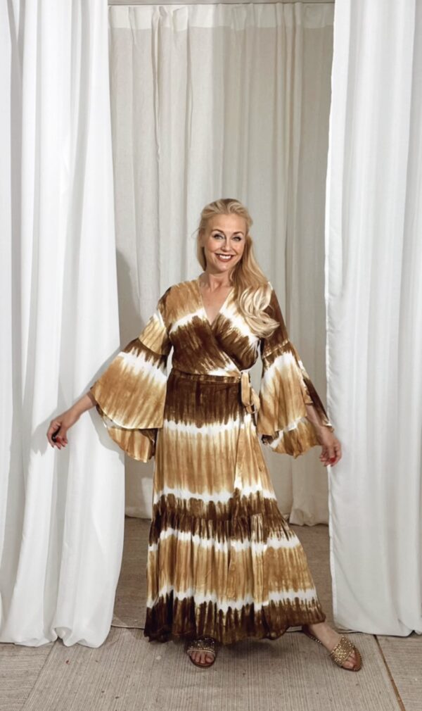 Maxi Dress Tie Dye Rust Layer - Image 4