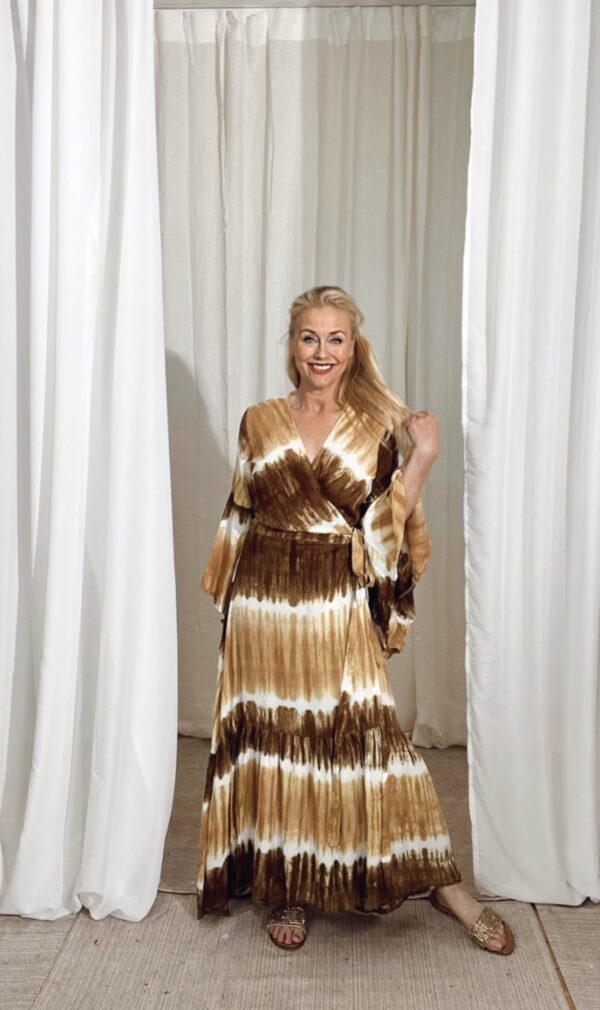 Maxi Dress Tie Dye Rust Layer - Image 3