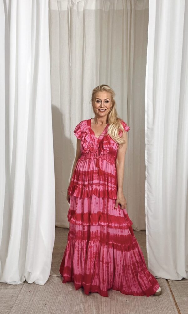 Pina Maxi Dress Tie Dye Fuchia - Image 2