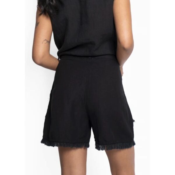 Lila Linen Shorts Jet Black