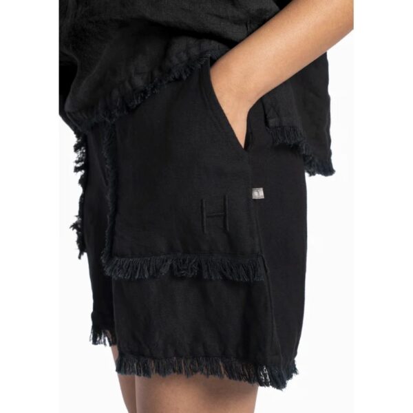 Lila Linen Shorts Jet Black