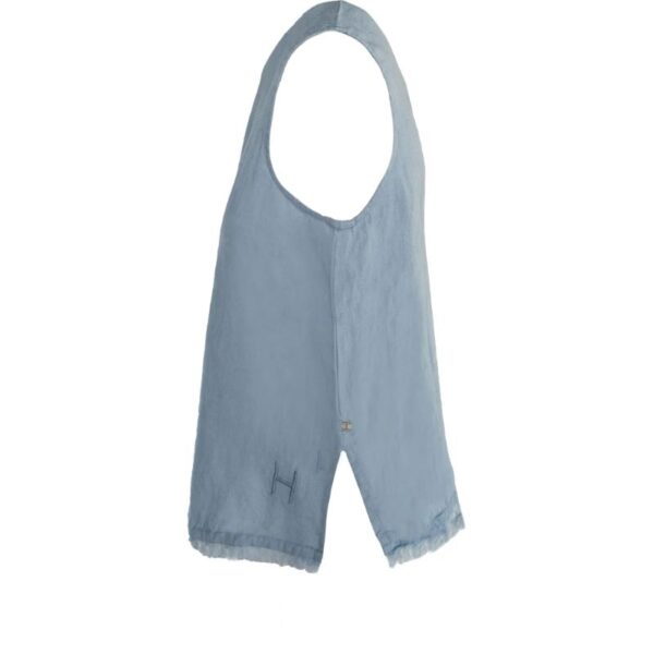 Lila Linen Top Faded Denim