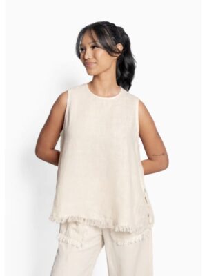 Lila Linen Top Summer Sand