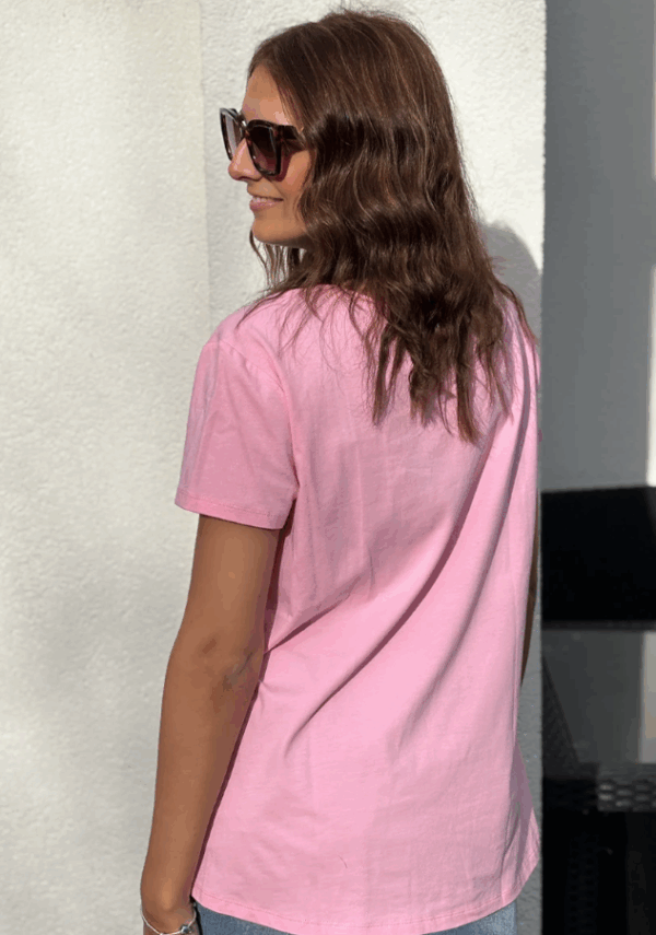 T-shirt Namaste Strass Rose - Image 4
