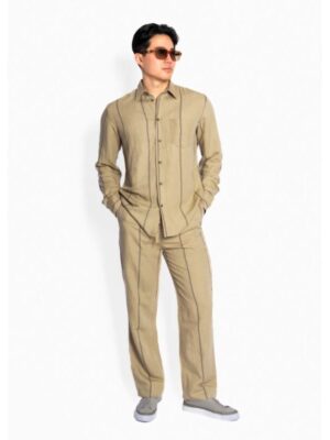 Vico Linen Waist Trousers Beige Trenchcoat