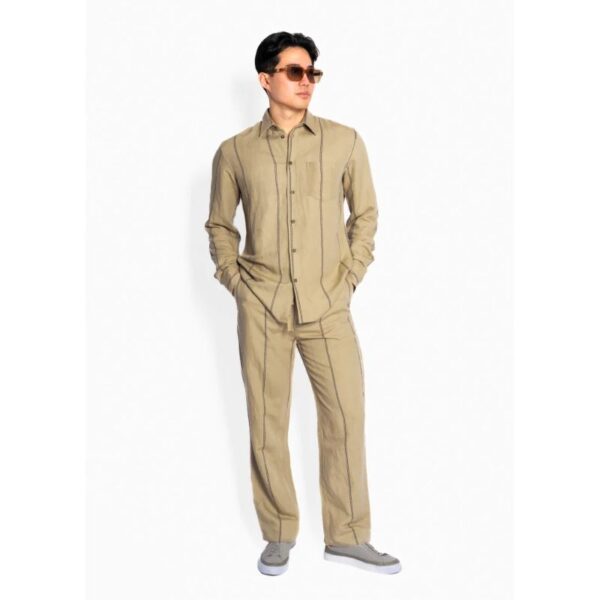 Vico Linen Waist Trousers Beige Trenchcoat