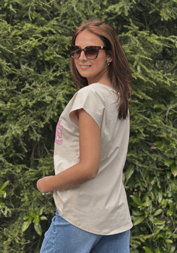 T-shirt Feel Love Sand/Rose - Image 3