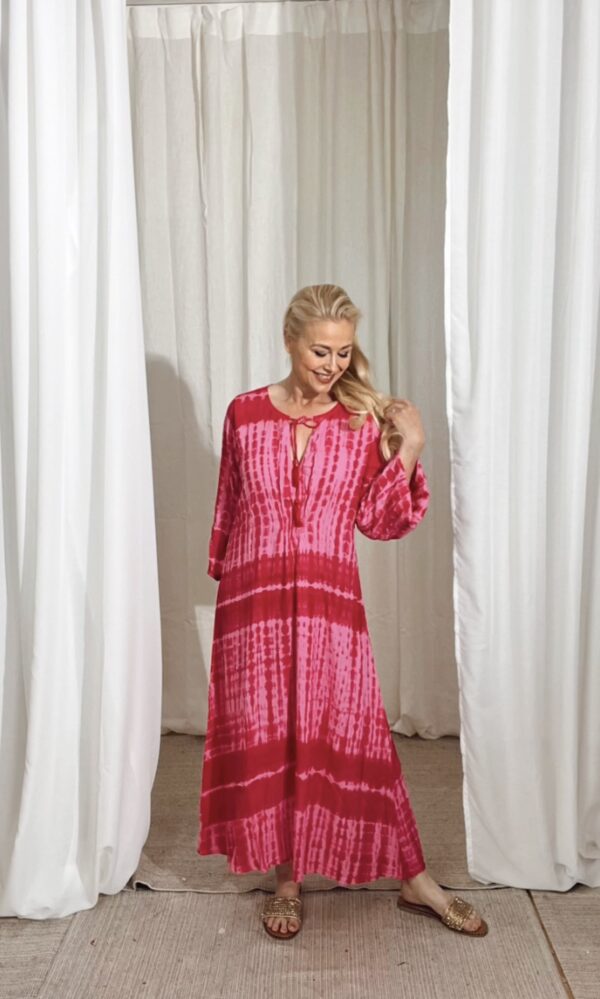 Inka Dress Tie Dye Fuchia - Image 3