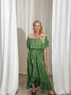 Bamboo Dress Tie Dye Green