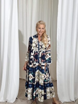 Mix Dress Navy Blue