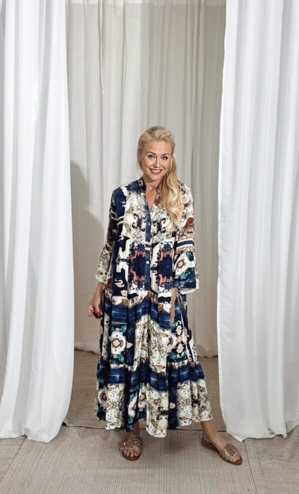 Mix Dress Navy Blue
