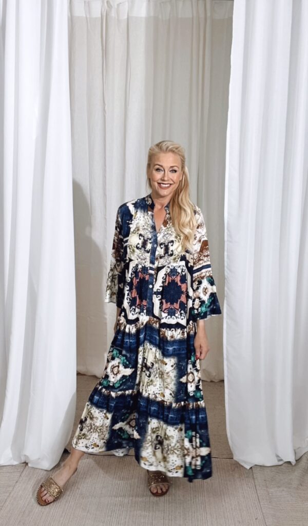 Mix Dress Navy Blue - Image 3