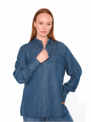 Shirt Scarlett Medium Wash Blue Denim