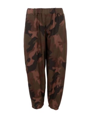 Abbie Barrel Pant Brown Camou