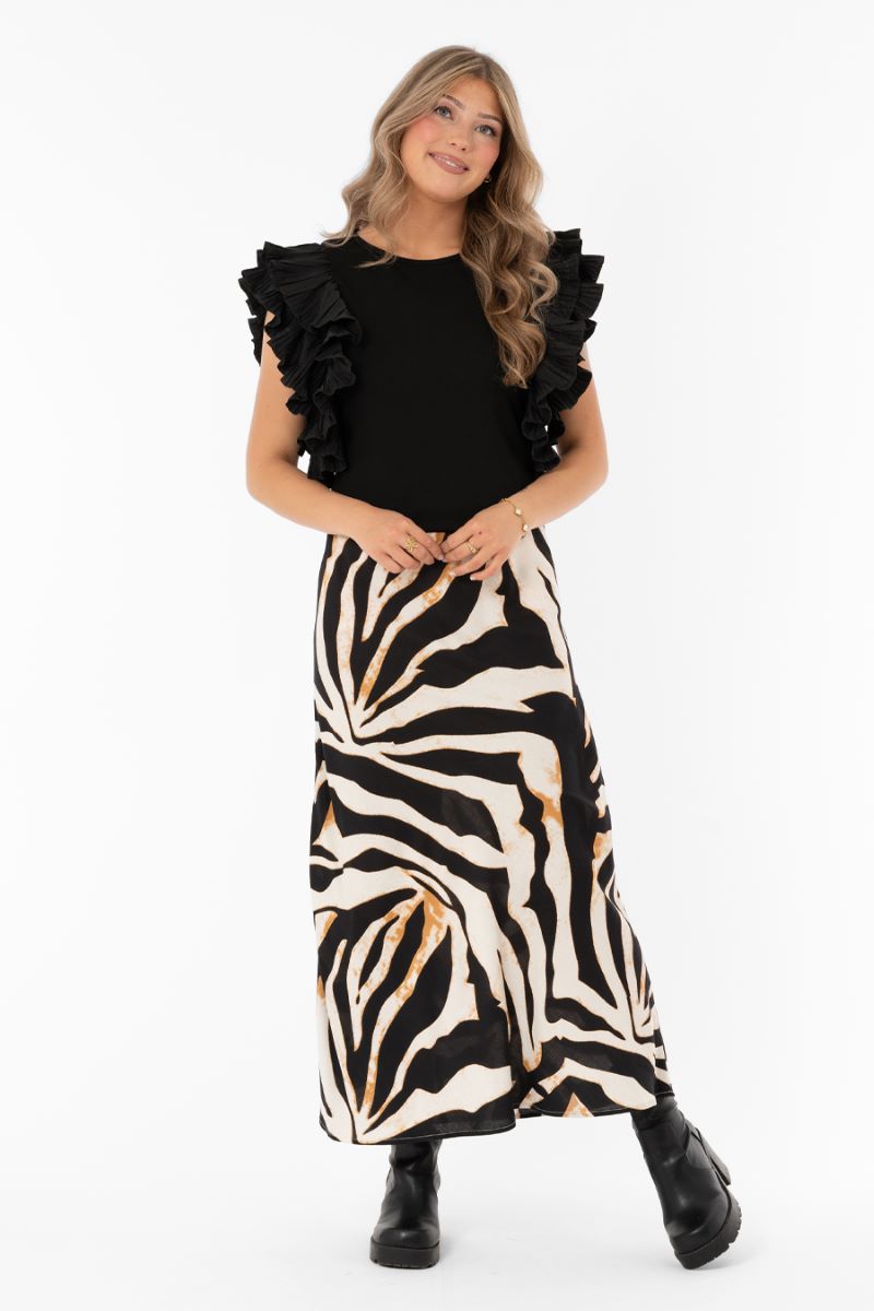 Bea Skirt Ivory Black