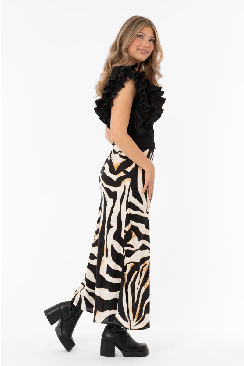 Bea Skirt Ivory Black