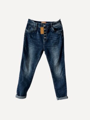 Boyfriend Buttons Pants Denim