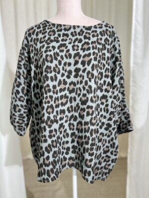 Top Mickan Leopard Grå