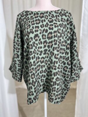 Top Mickan Leopard Grön
