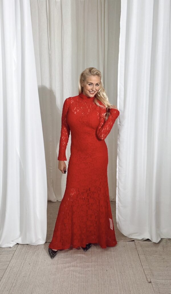 Janasia Lace Dress Ruby Red - Image 7