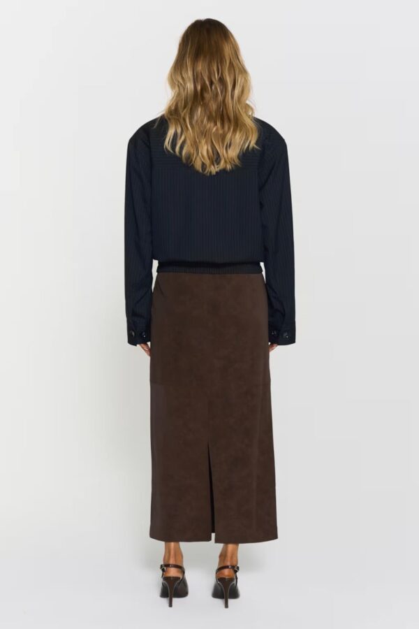 Yara Faux Suede Skirt Mocha Brown