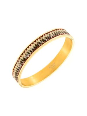 Antibes Bangle , brown mix gold