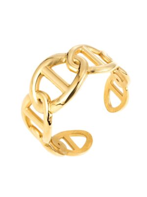 CD pattern ring gold