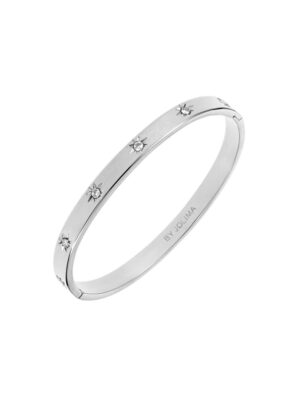 Crystal star bangle steel