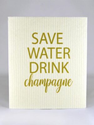 Disktrasa, Save water, vit/guldtext