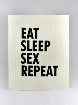 Disktrasa, Sex repeat, vit/svart text