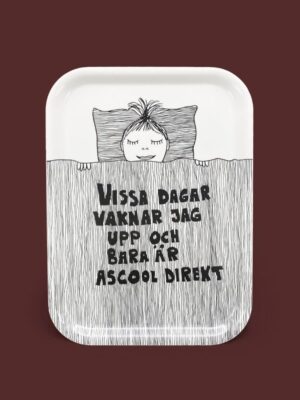 Frukostbricka "Ascool direkt" svartvit 20x27cm