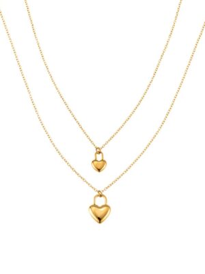 Heart locker necklace gold