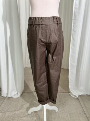 Minnea fake leather pants Brun