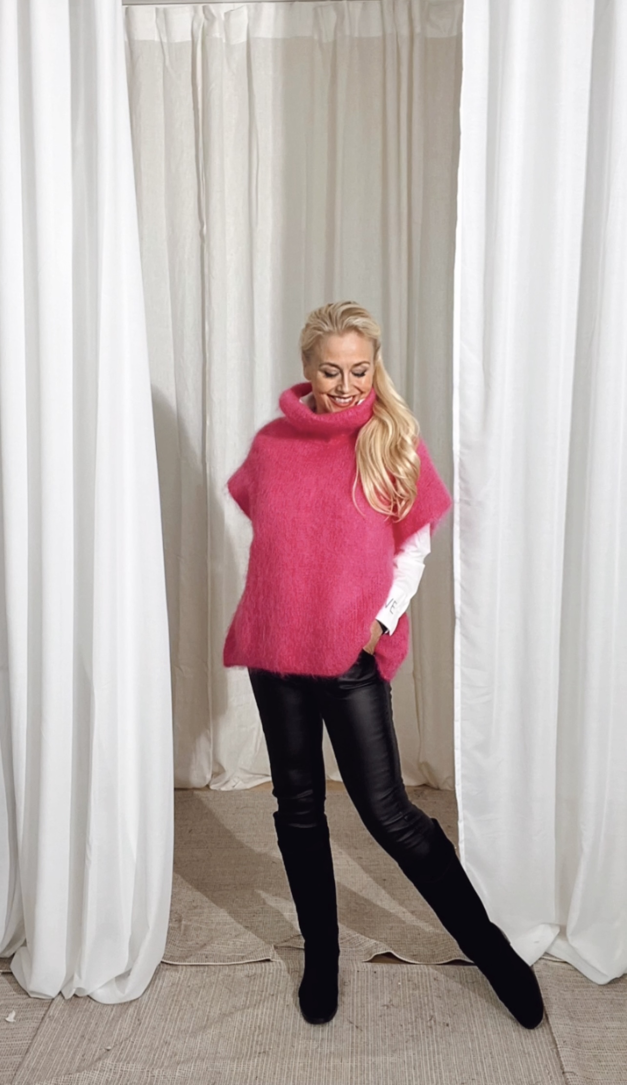 Vest Bjoerk Rollneck Pink