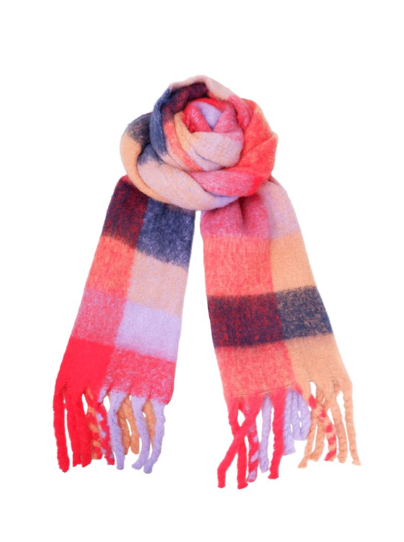 Jules Soft Winter Scarf Red Mix