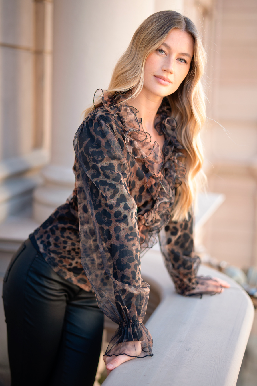 Priscilla Blouse Hazel/Black - Image 6