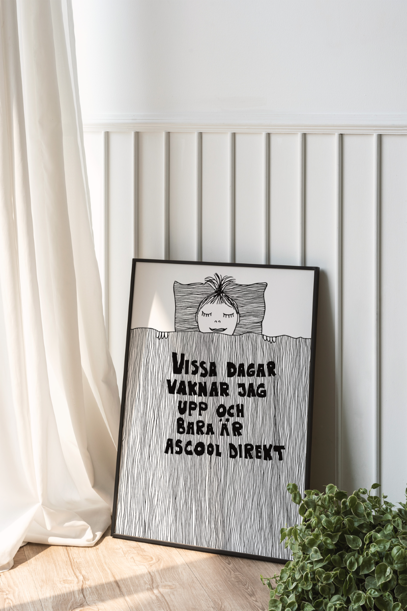Poster A4 "Ascool direkt" Svartvit