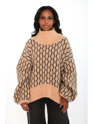 Sweater Fam new Pattern Beige