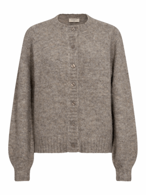 Cardigan Louisa Heart button Desert Taupe