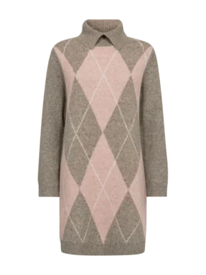 Argyle Tunic Taupe Pale Mel